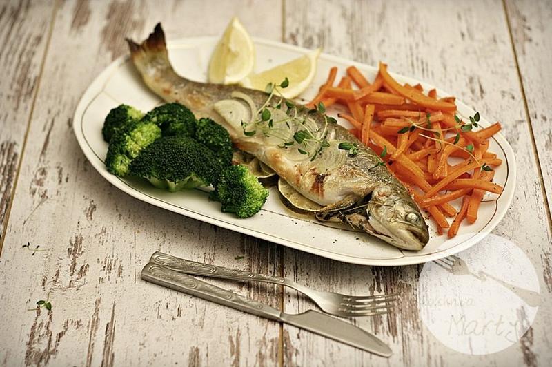 Pieczenie pstrąga w piekarniku