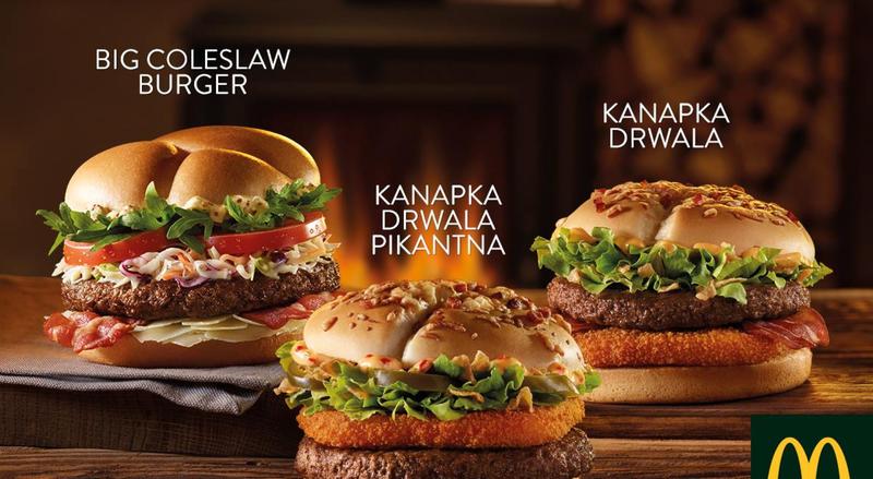 Porównanie składników burgera drwala